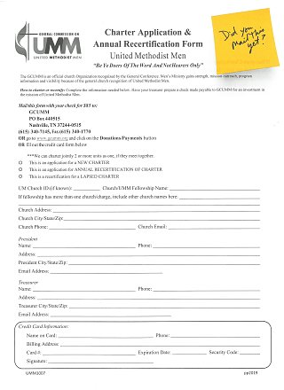 Charter Application and Recertification Form