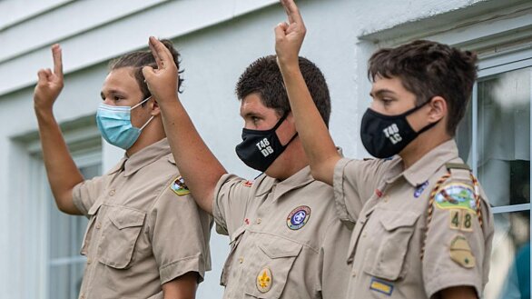 scouts with masks