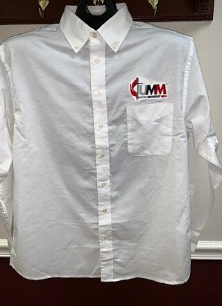 UMM Harrington Button Up Shirt Long Sleeve White
