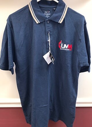 UMM Polo Shirt Navy 24/7 Jonathan Corey-Plain Collar